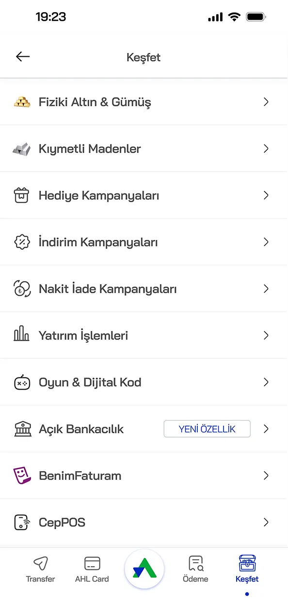 App screen